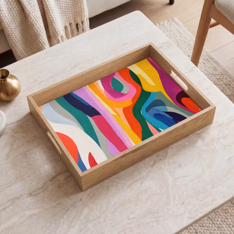 Vassoio - Astratto - Colorato - Onde - Linee — 2