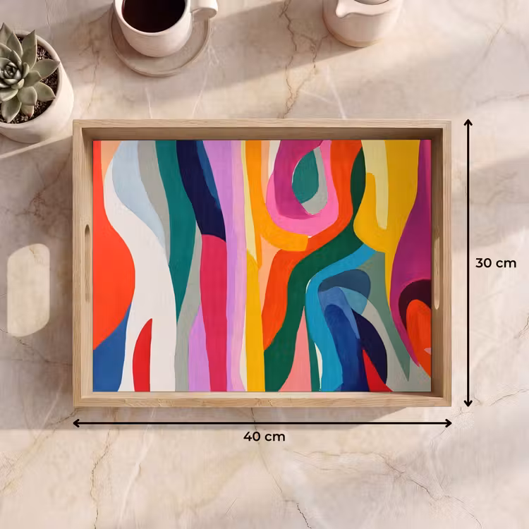 Vassoio - Astratto - Colorato - Onde - Linee — 7
