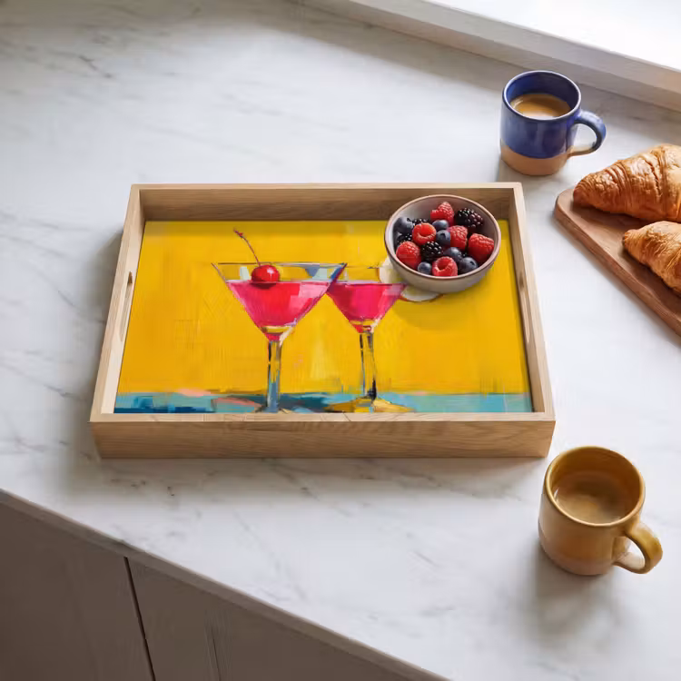 Vassoio - Bicchieri - Cocktail - Limone - Ciliegia — 3