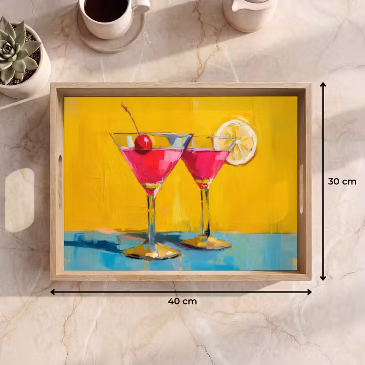 Vassoio - Bicchieri - Cocktail - Limone - Ciliegia — 7
