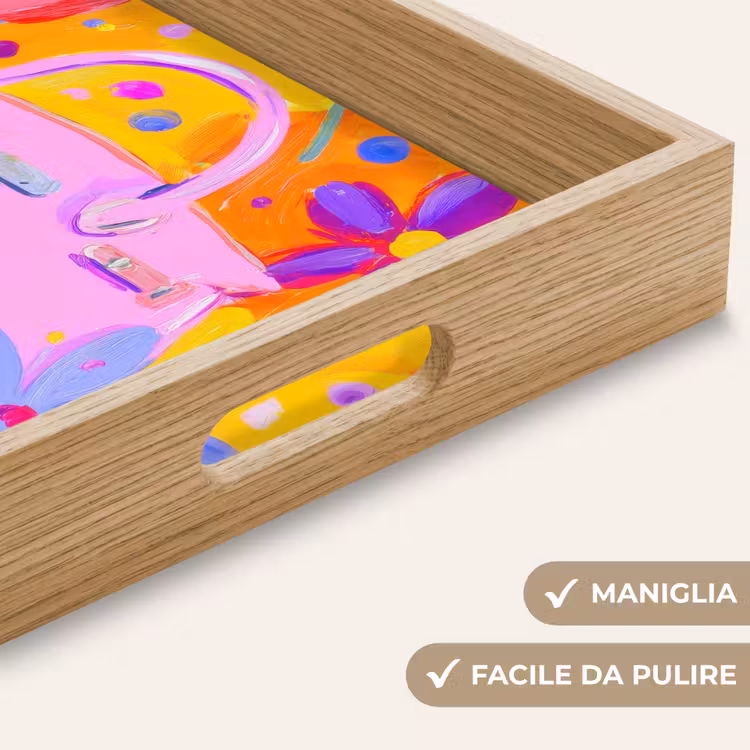 Vassoio - Borsa - Rosa - Fiori — 8