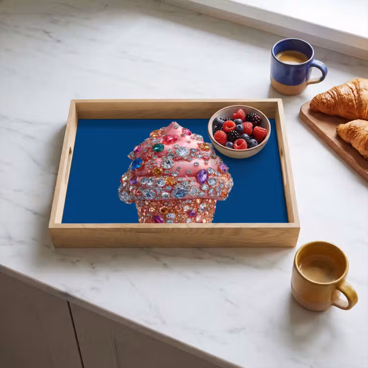 Vassoio - Cono gelato - Strass - Blu — 3