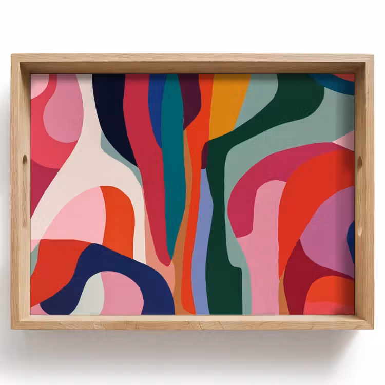 Vassoio - Forme - Curve - Colorate - Astratte — 1