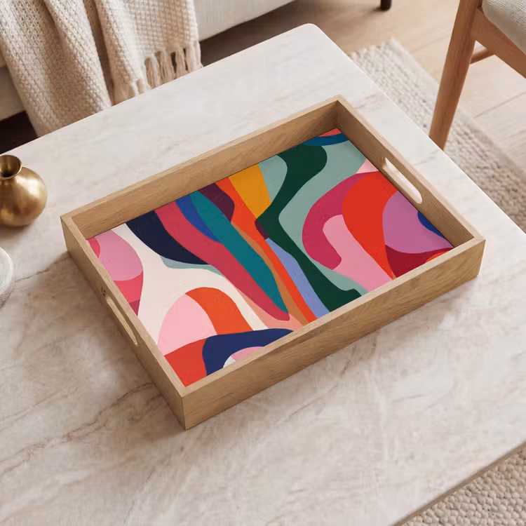 Vassoio - Forme - Curve - Colorate - Astratte — 2