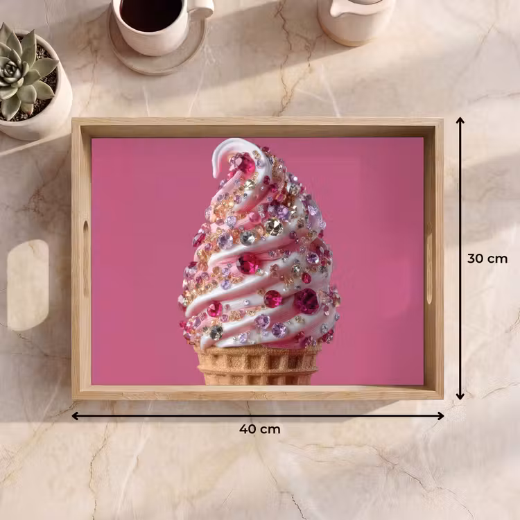 Vassoio - Gelato soft - Gemme - Rosa - cono — 7