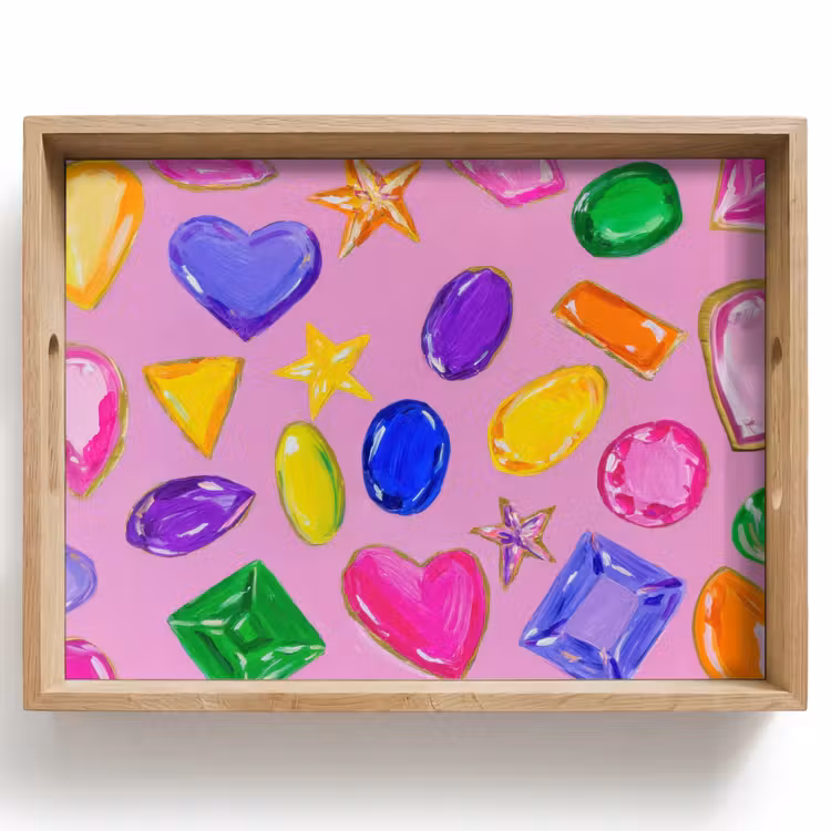 Vassoio - Gemme - Forme - Cuore - Colorato — 1
