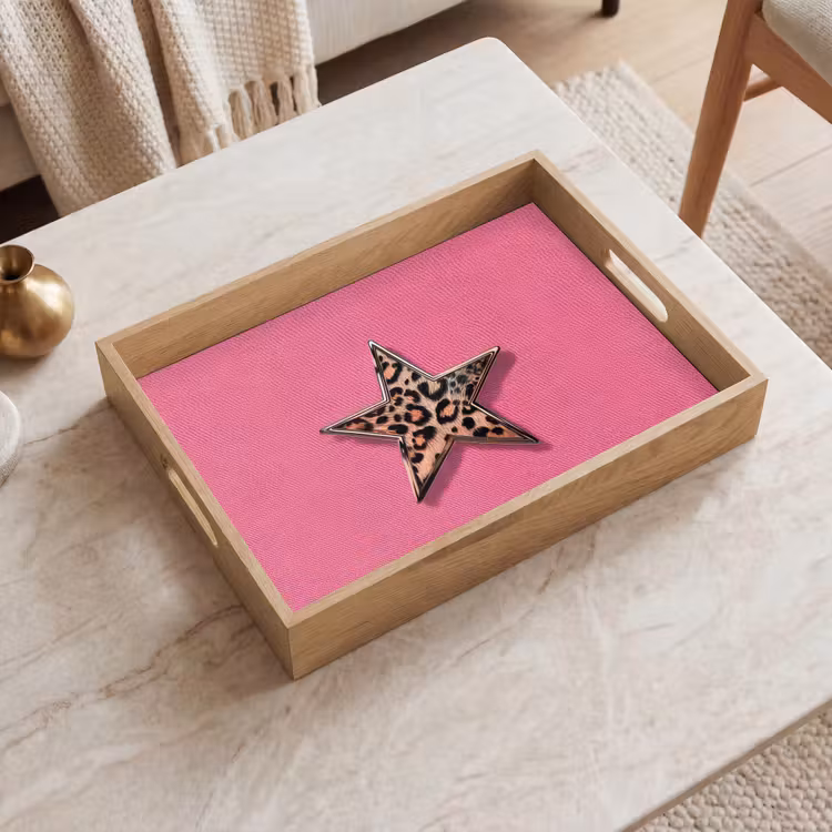 Vassoio - Stella - Leopardo - Stampa - Rosa — 2