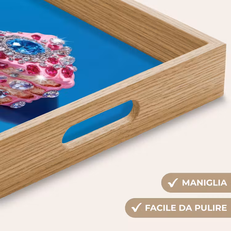 Vassoio - Torta - Gemme - Glitter - Rosa — 8