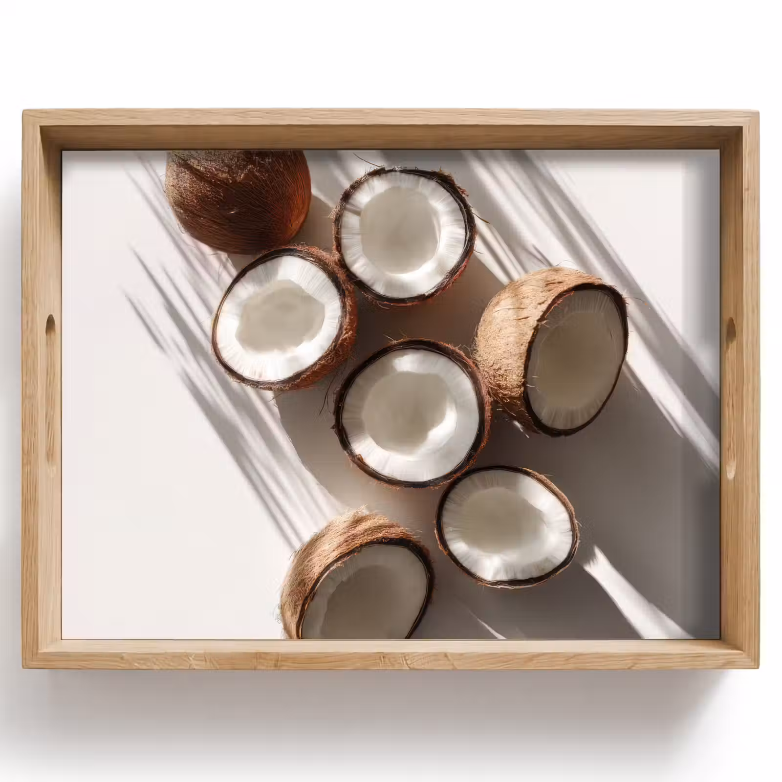 Vassoio - Noci di cocco - Marrone - Ombra — 1