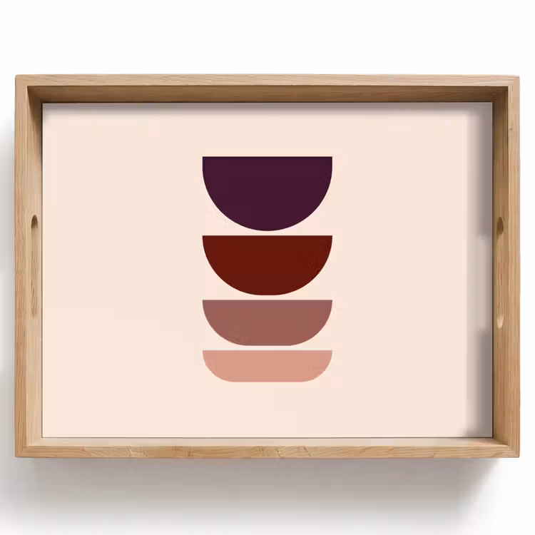 Vassoio - Armonioso - Simmetrico - Rosso — 1