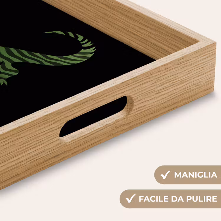 Vassoio - Coccodrillo - Verde - Tigrato - A strisce — 8