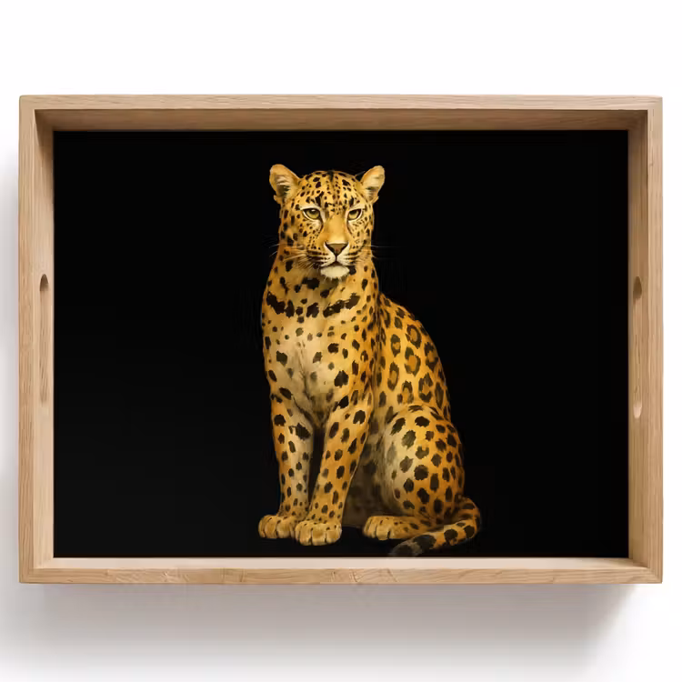 Vassoio - Pantera - Realistica - Marrone — 1