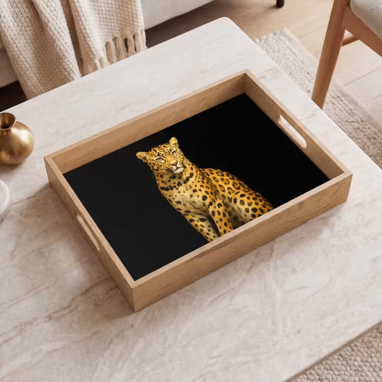 Vassoio - Pantera - Realistica - Marrone — 2