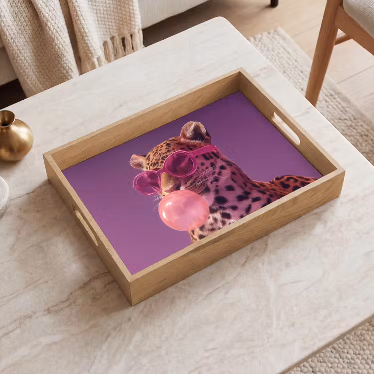Vassoio - Panther - Occhiali da sole - Chewing Gum Bubble - Rosa — 2