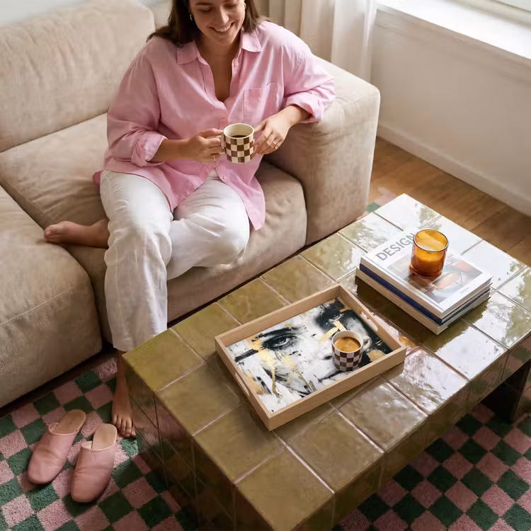 Vassoio - Ritratto - Donna - Pennellate - Oro — 4