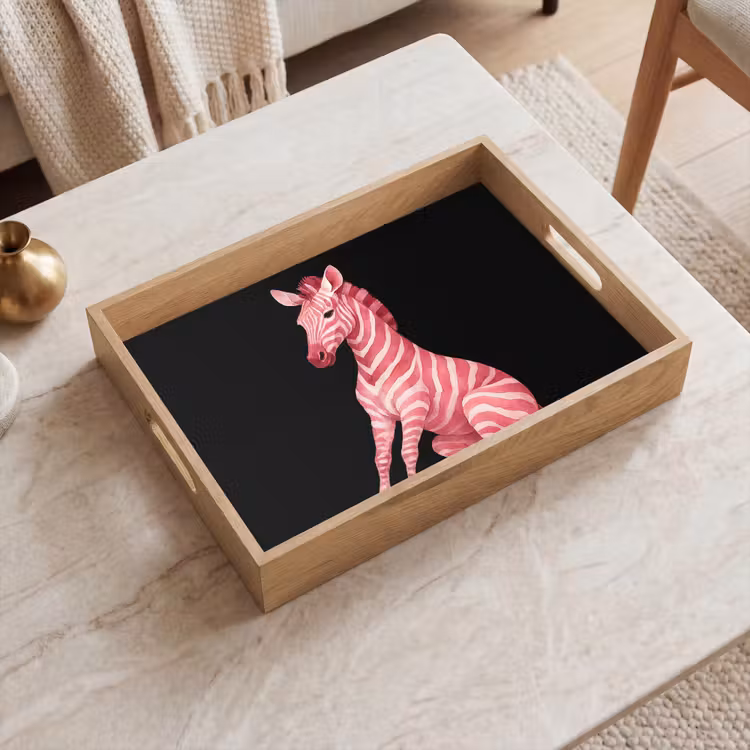 Vassoio - Zebra - Rosa - A righe — 2