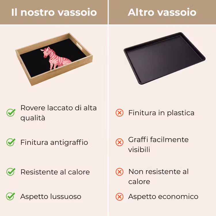 Vassoio - Zebra - Rosa - A righe — 9