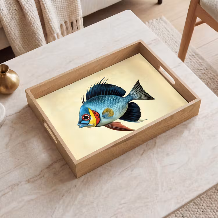 Vassoio - Blu - Branchie - Pesce - Illustrazione — 2