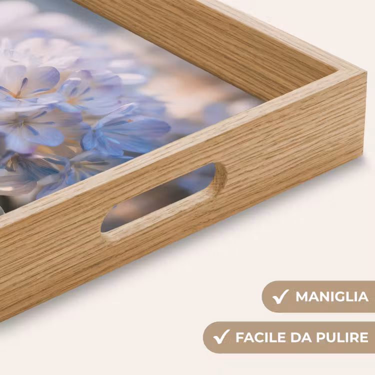 Vassoio - Fiori - Azzurro - Sfumato - Grappoli — 8