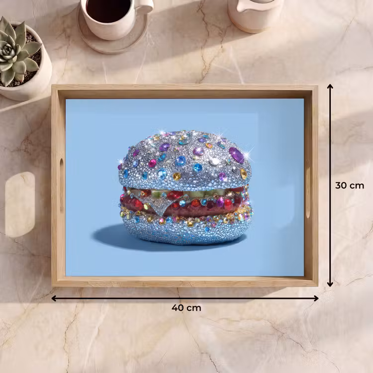 Vassoio - Glitter - Hamburger - Blu — 7