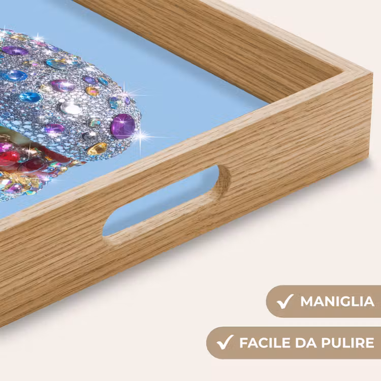 Vassoio - Glitter - Hamburger - Blu — 8