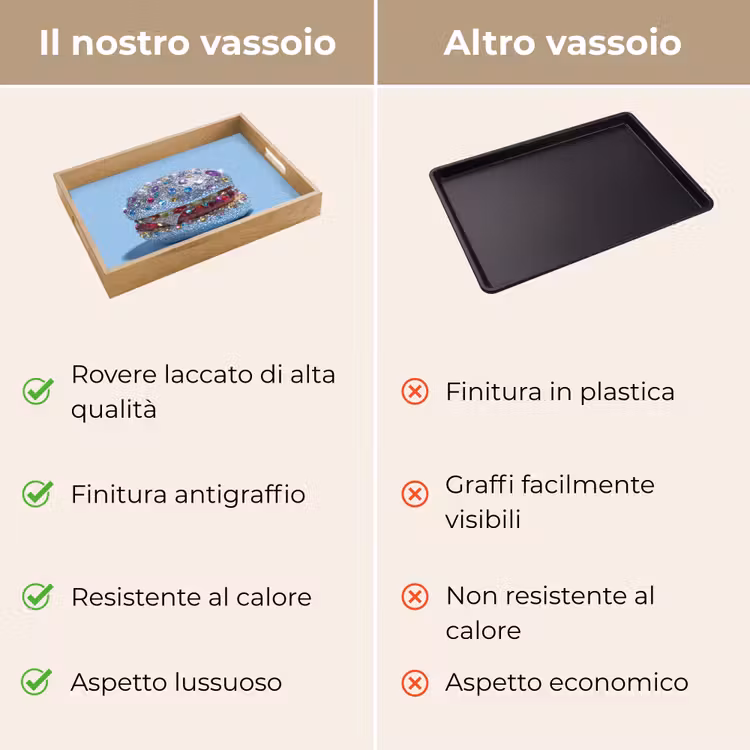 Vassoio - Glitter - Hamburger - Blu — 9
