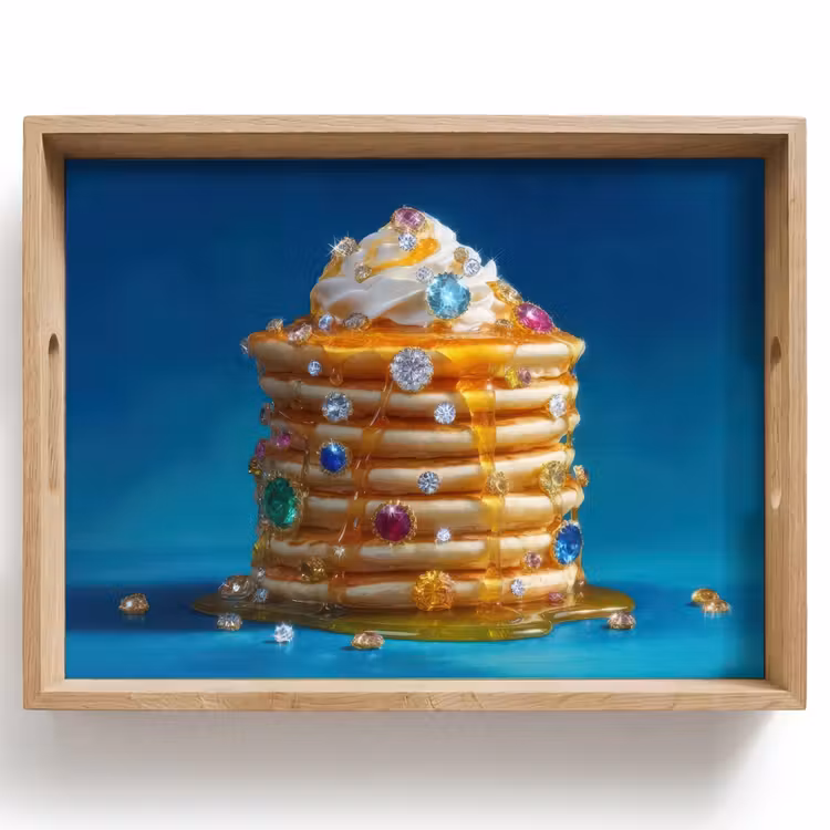 Vassoio - Pancake - Ciottoli - Brillantini - Panna montata — 1
