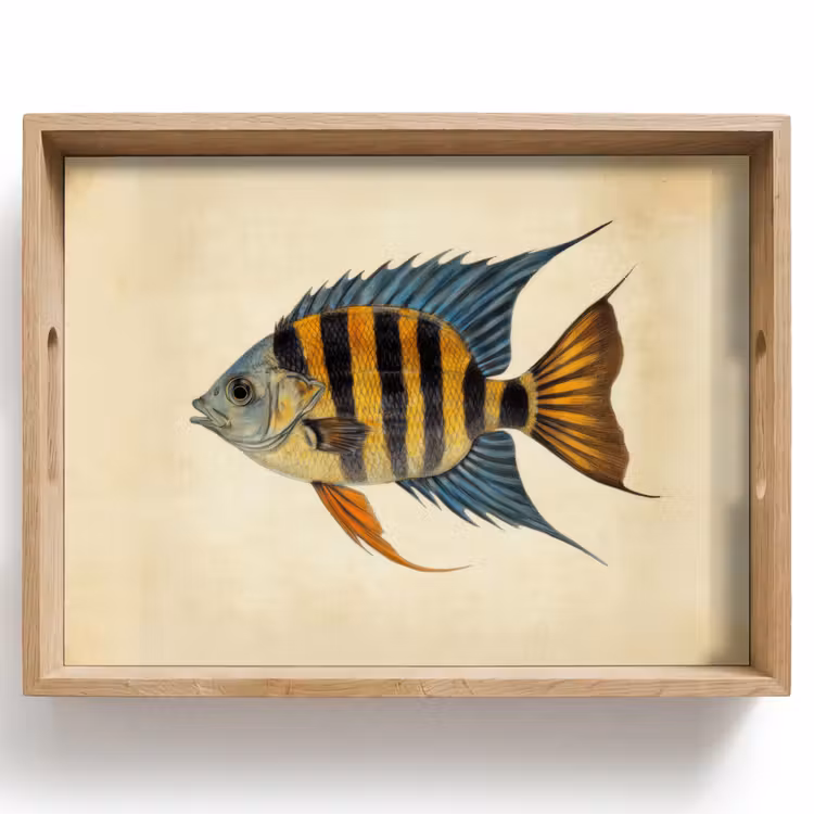 Vassoio - Pesce - Tropicale - Strisce - Pinne — 1