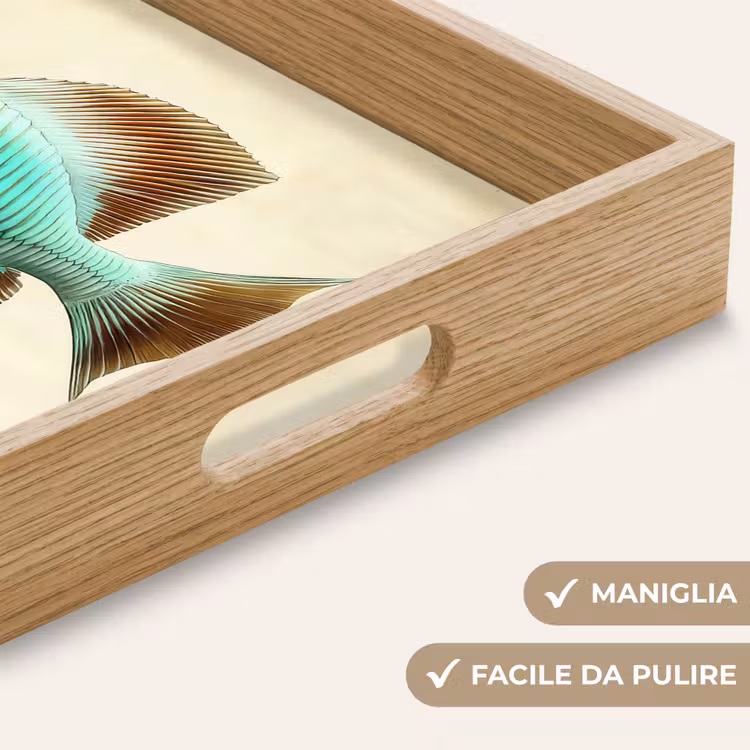 Vassoio - Scaglie - Pesce - Menta - Minimalista — 8