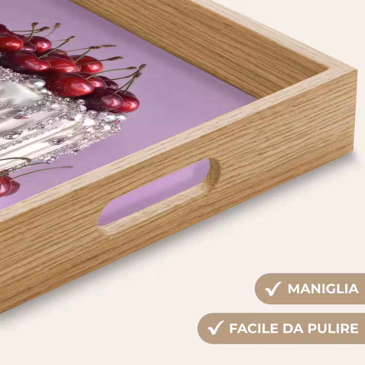 Vassoio - Torta - Ciliegia - Gioielli - Rosso — 8