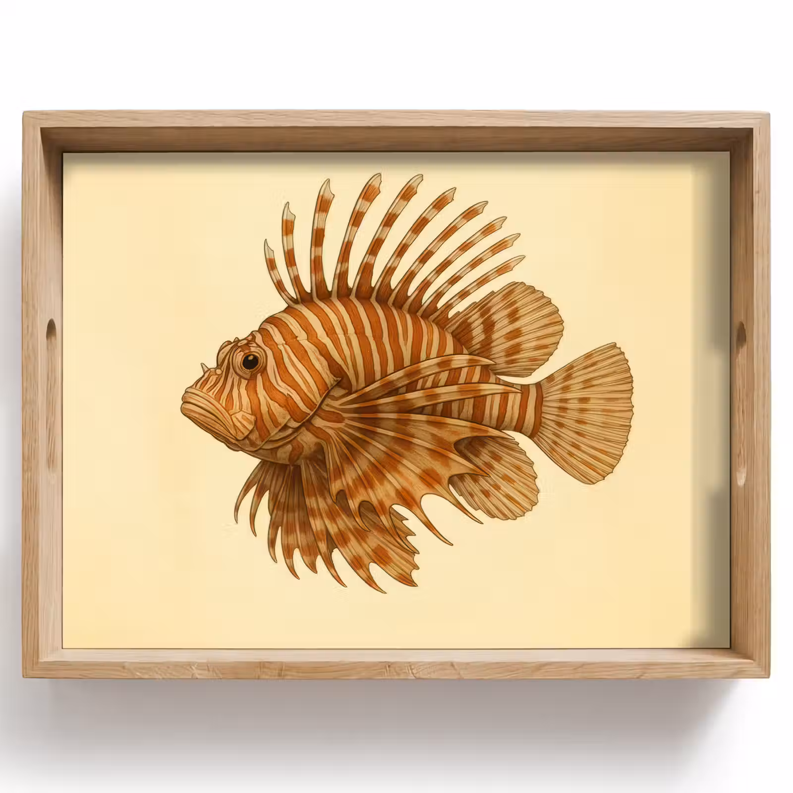 Vassoio - Strisce - Pesce - Rotondo - Spine — 1