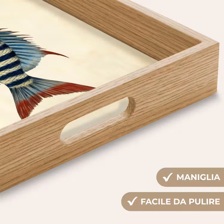 Vassoio - A strisce - Blu scuro - Pinna posteriore - Pesce — 8