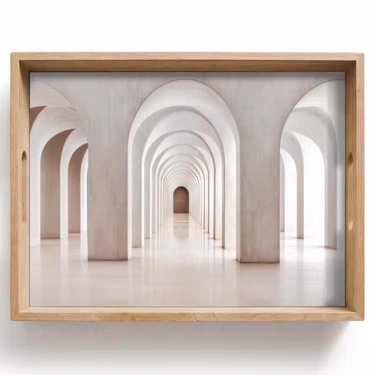 Vassoio - Corridoio - Archi - Simmetrico - Moderno — 1