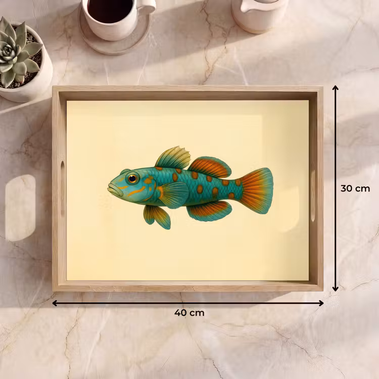 Vassoio - Pesce - Blu - Puntini - Squame — 7