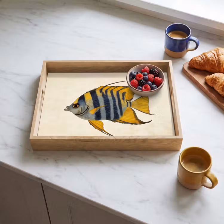 Vassoio - Pesce - Decorativo - Pinne - Illustrazione — 3