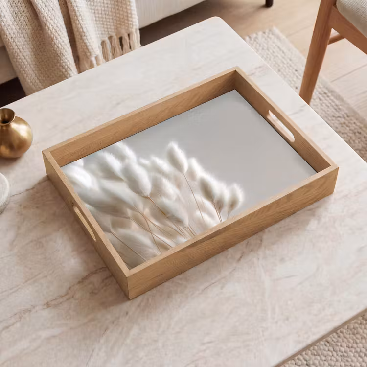 Vassoio - Plumes - Beige - Minimalista — 2