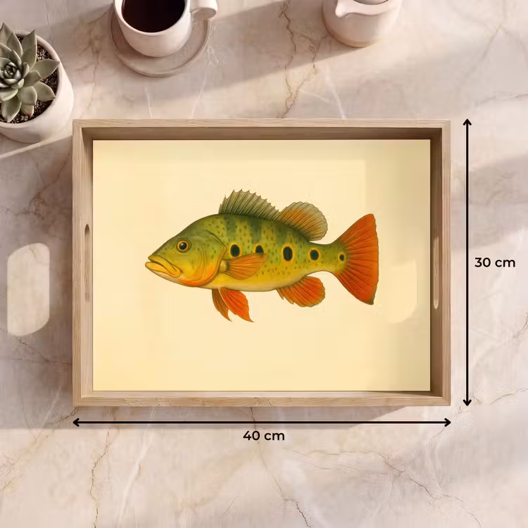 Vassoio - Squame - Pesce - Verde - Illustrazione — 7