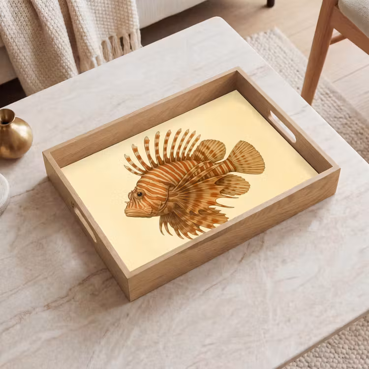 Vassoio - Strisce - Pesce - Rotondo - Spine — 2