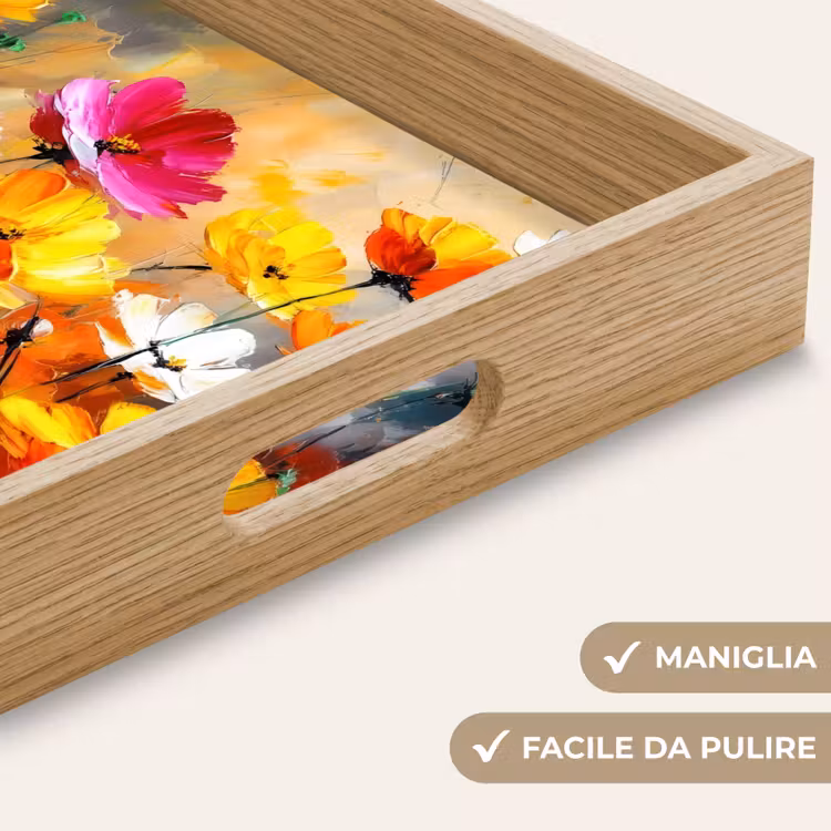Vassoio - Colori vivaci - Petali - Astratto — 8