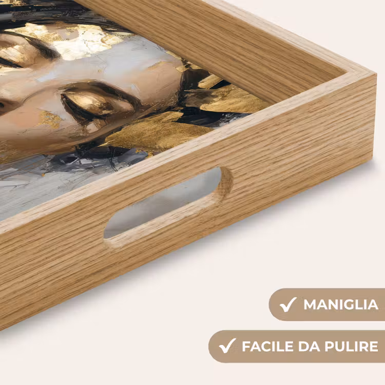 Vassoio - Ornato - Donna - Oro - Occhi — 8