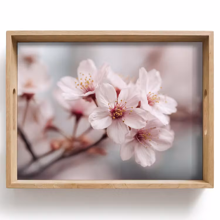 Vassoio - Fiori - Stame - Giallo - Sfumato — 1