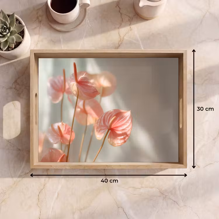 Vassoio - Fiori - Steli - Rosa - Ombra — 7
