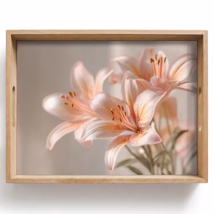 Vassoio - Gigli - Stame - Rosa - Sfumato — 1