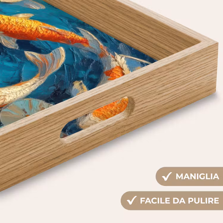 Vassoio - Pesce - Ninfee - Arancione - Acqua — 8