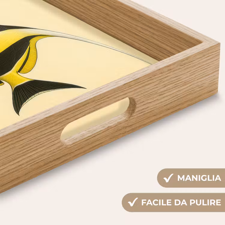 Vassoio - Pesce - Ornamentale - Pinna dorsale - Giallo — 8