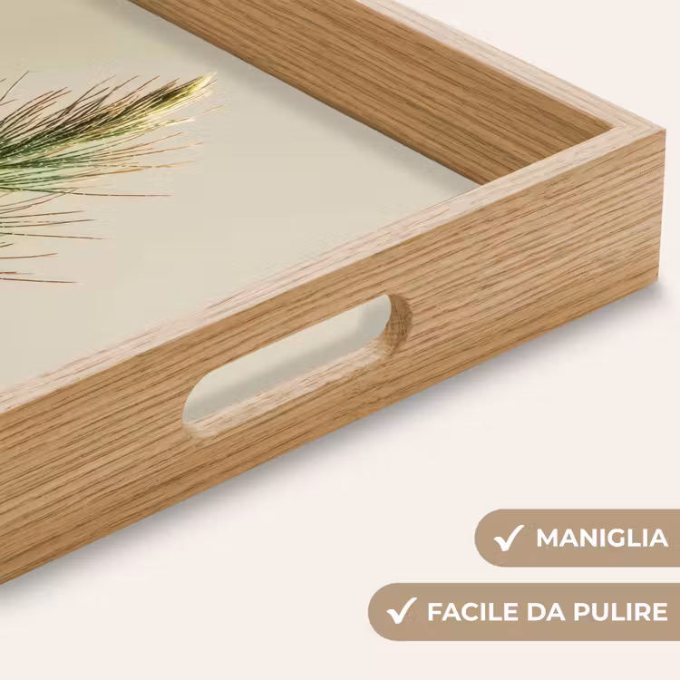 Vassoio - Ramo di pino - Foglie aghiformi - Verde chiaro — 8