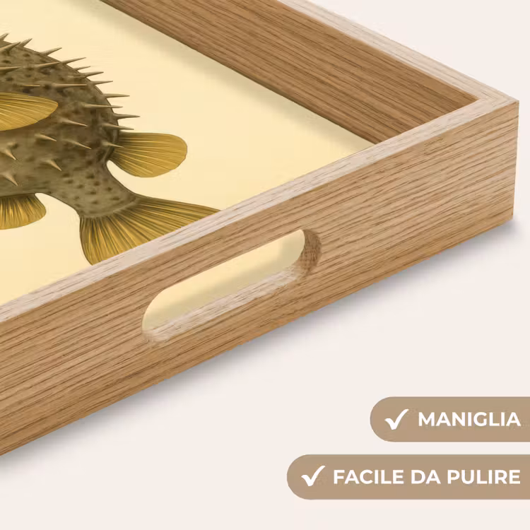 Vassoio - Spine - Pesce - Gonfio - Marrone — 8