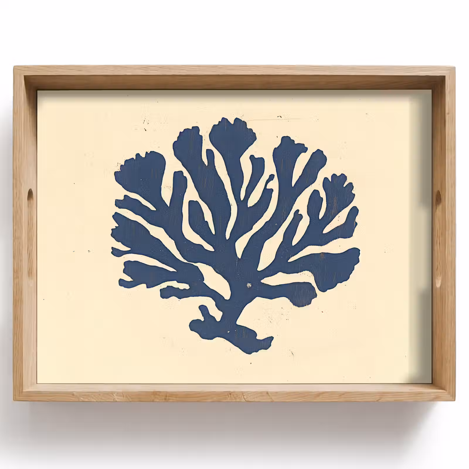 Vassoio - Corallo blu - Rami - Beige — 1