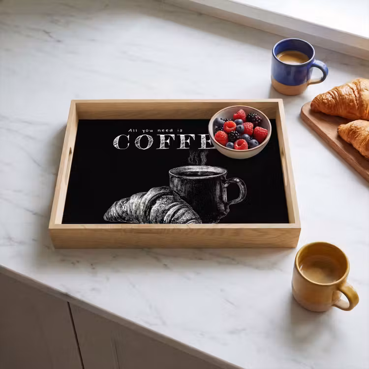 Vassoio - Caffè - Croissant - Testo — 3
