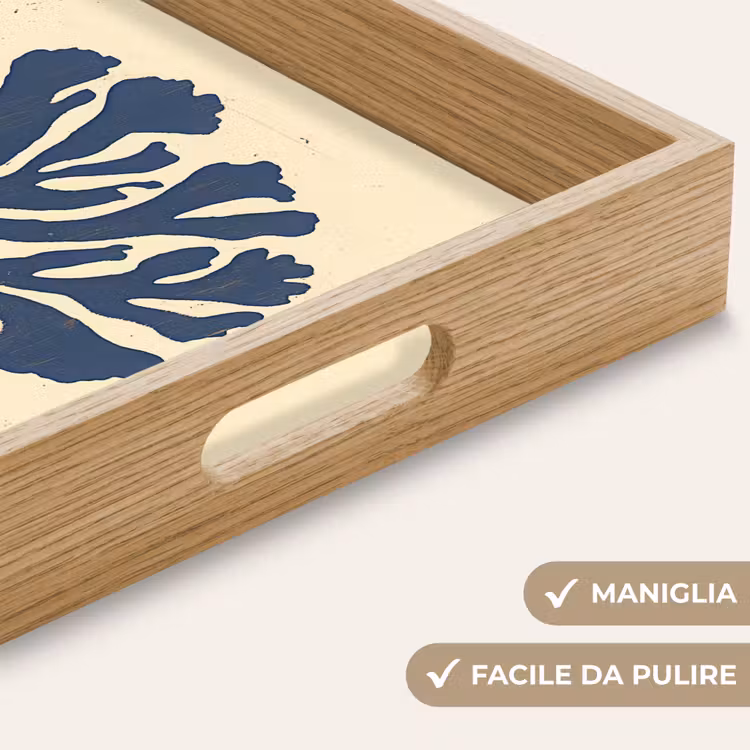 Vassoio - Corallo blu - Rami - Beige — 8